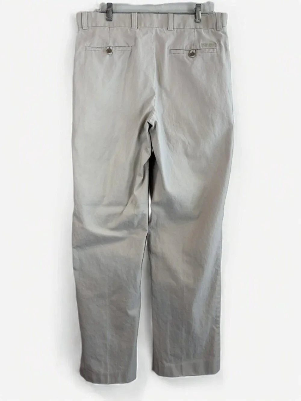 Perry Ellis Men's 34x32 Beige Khaki Chino Pants 100% Cotton Classic Flat Front